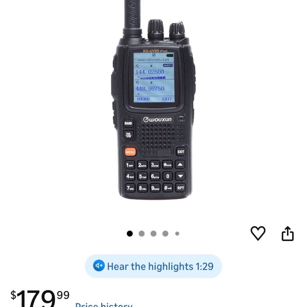 ＷOUXUN KG-UV9D Plus 7 Band Including Air Band Two Way Radio